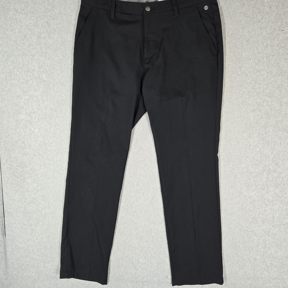 Adidas Men‎ Pants 34X32 Black Golf Performance Stretch Logo 30" Inseam